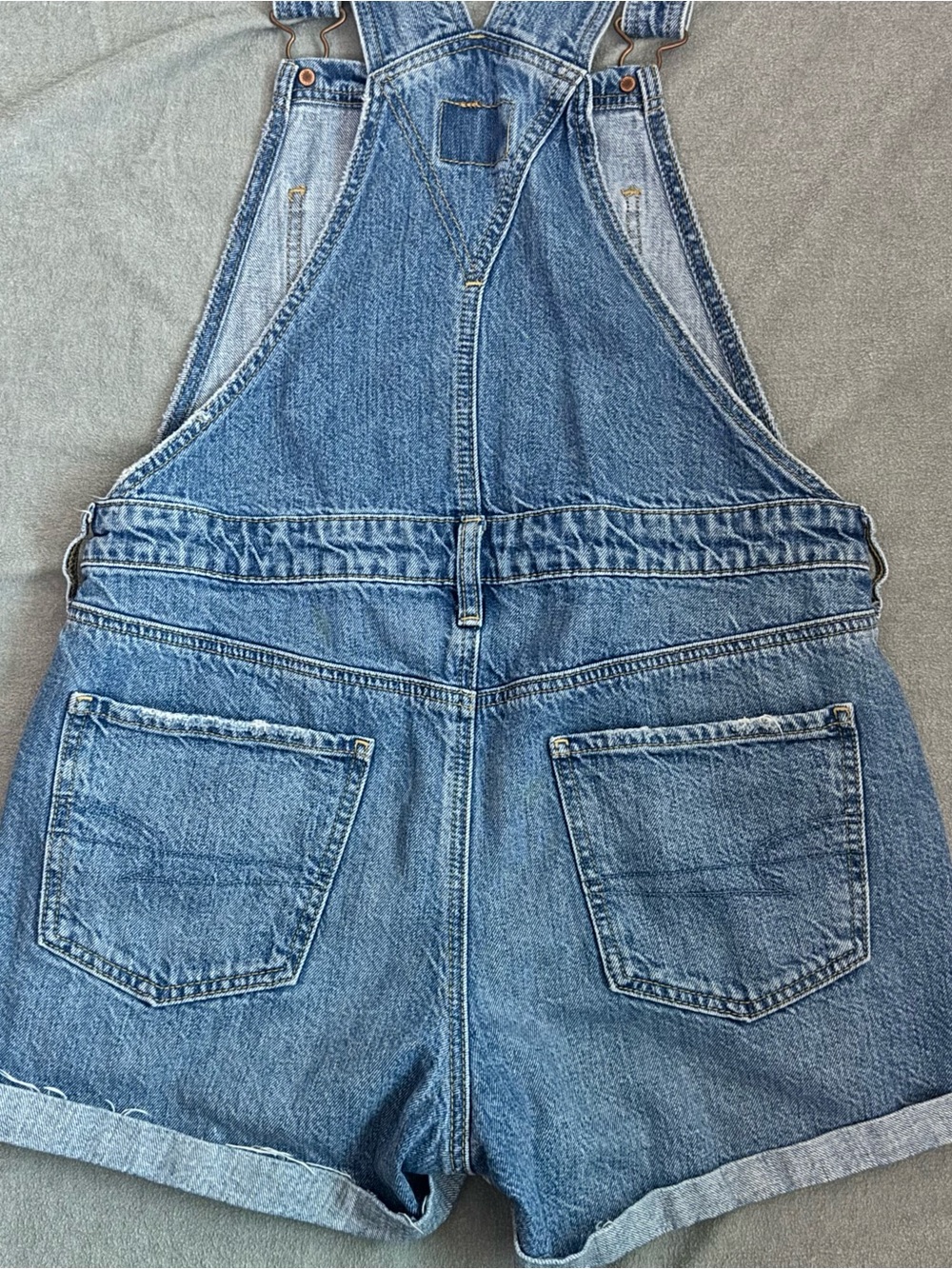 American Eagle Outfitters Blue Denim Short Overalls Romper - Picture 10 of 10